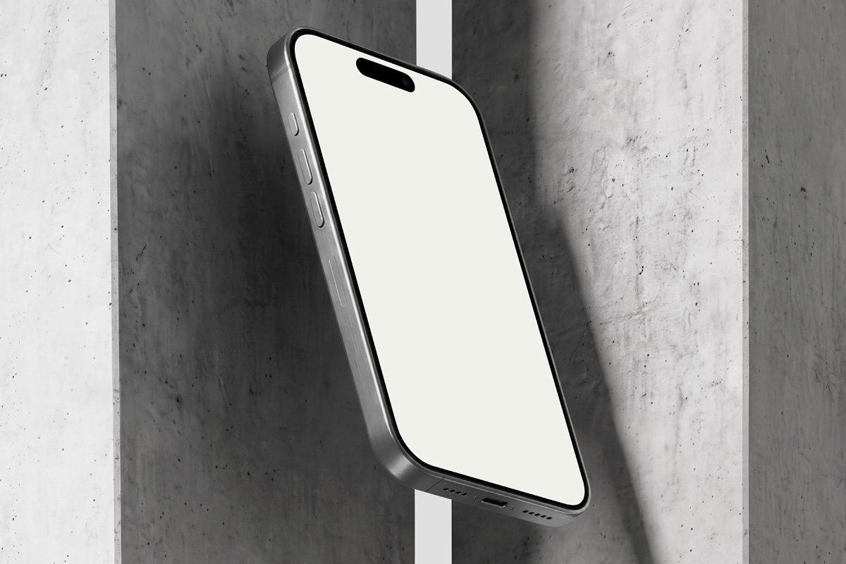 Free Floating Smartphone Mockup PSD Template