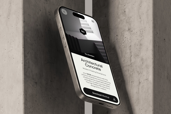 Free Floating Smartphone Mockup PSD Template