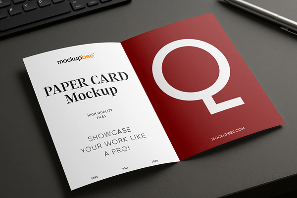 Free Fold Brochure Mockup PSD Template