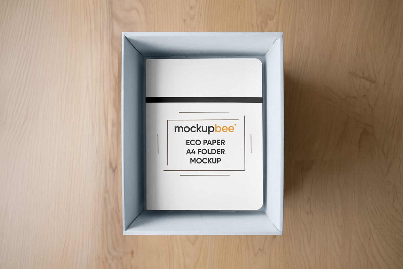 Free Folder in Box Mockup PSD Template