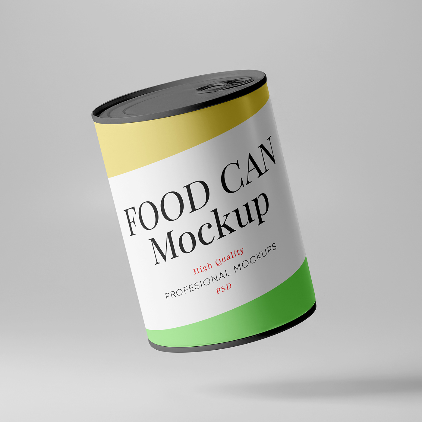Free Food Can Mockup PSD Template