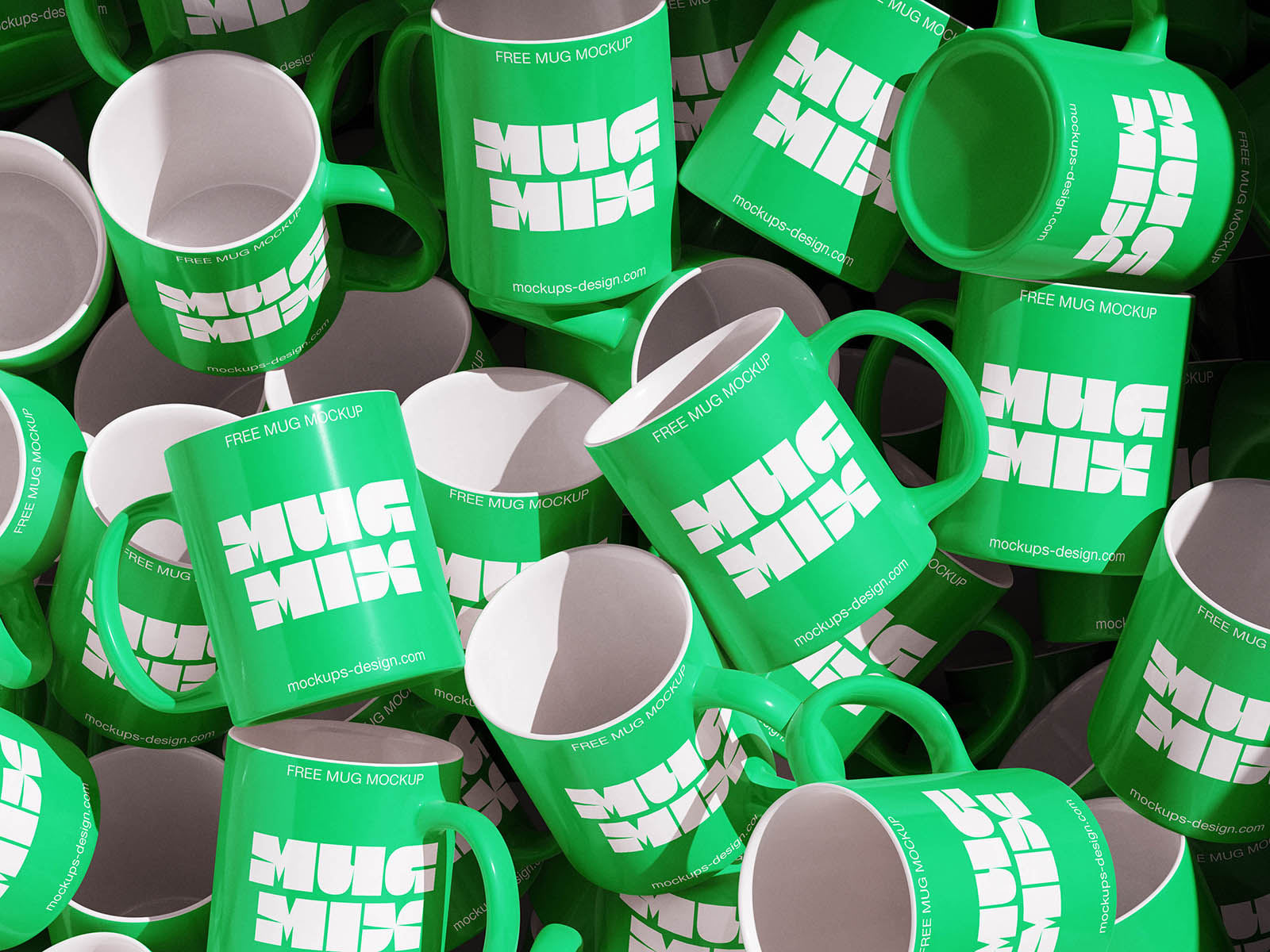 Free Glossy Ceramic Mug Mockup PSD Template