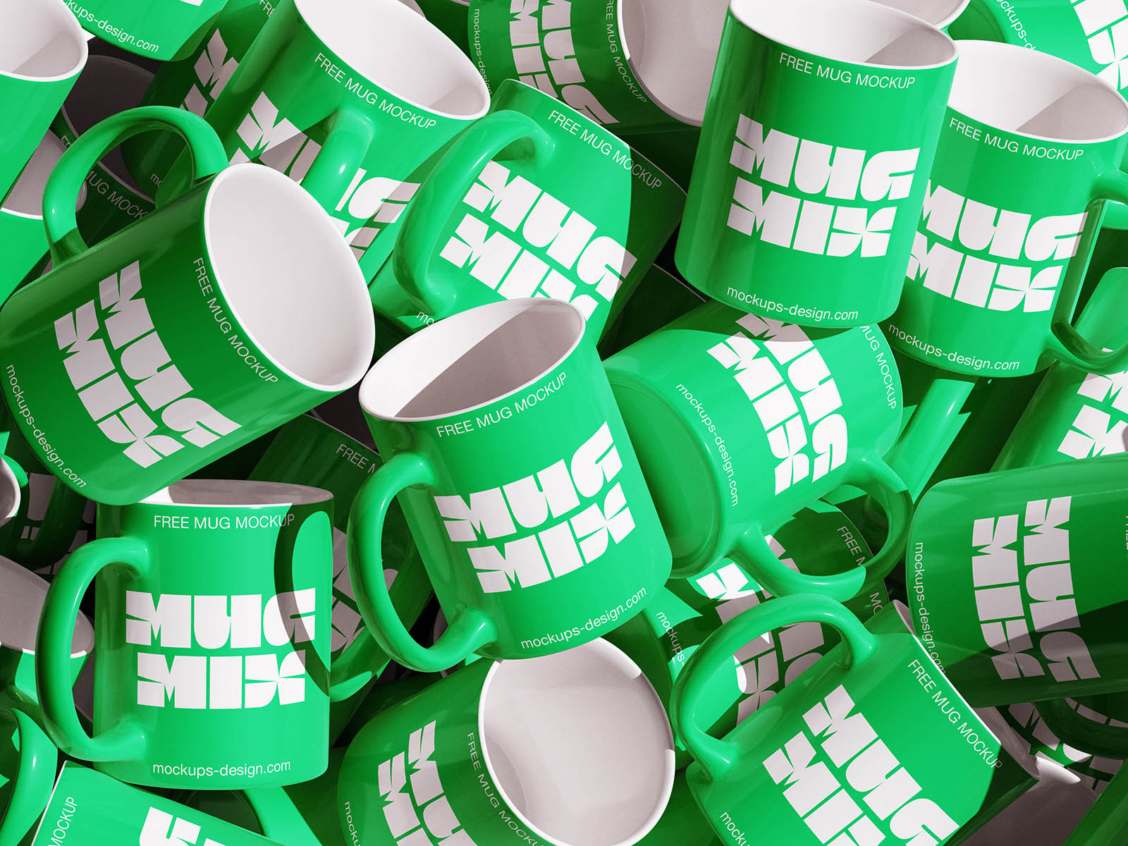 Free Glossy Ceramic Mug Mockup PSD Template