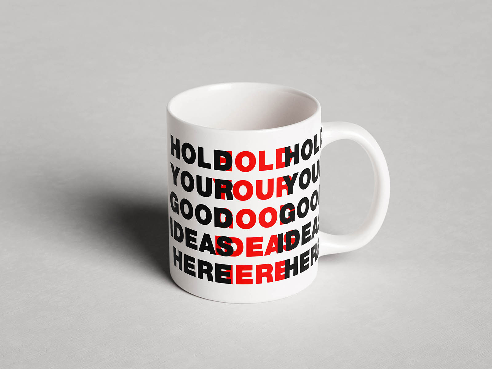 Free Glossy White Ceramic Mug Mockup PSD Template