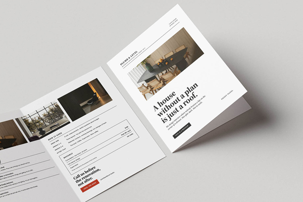 Free Half Fold Tabloid Flyer Mockup PSD Template