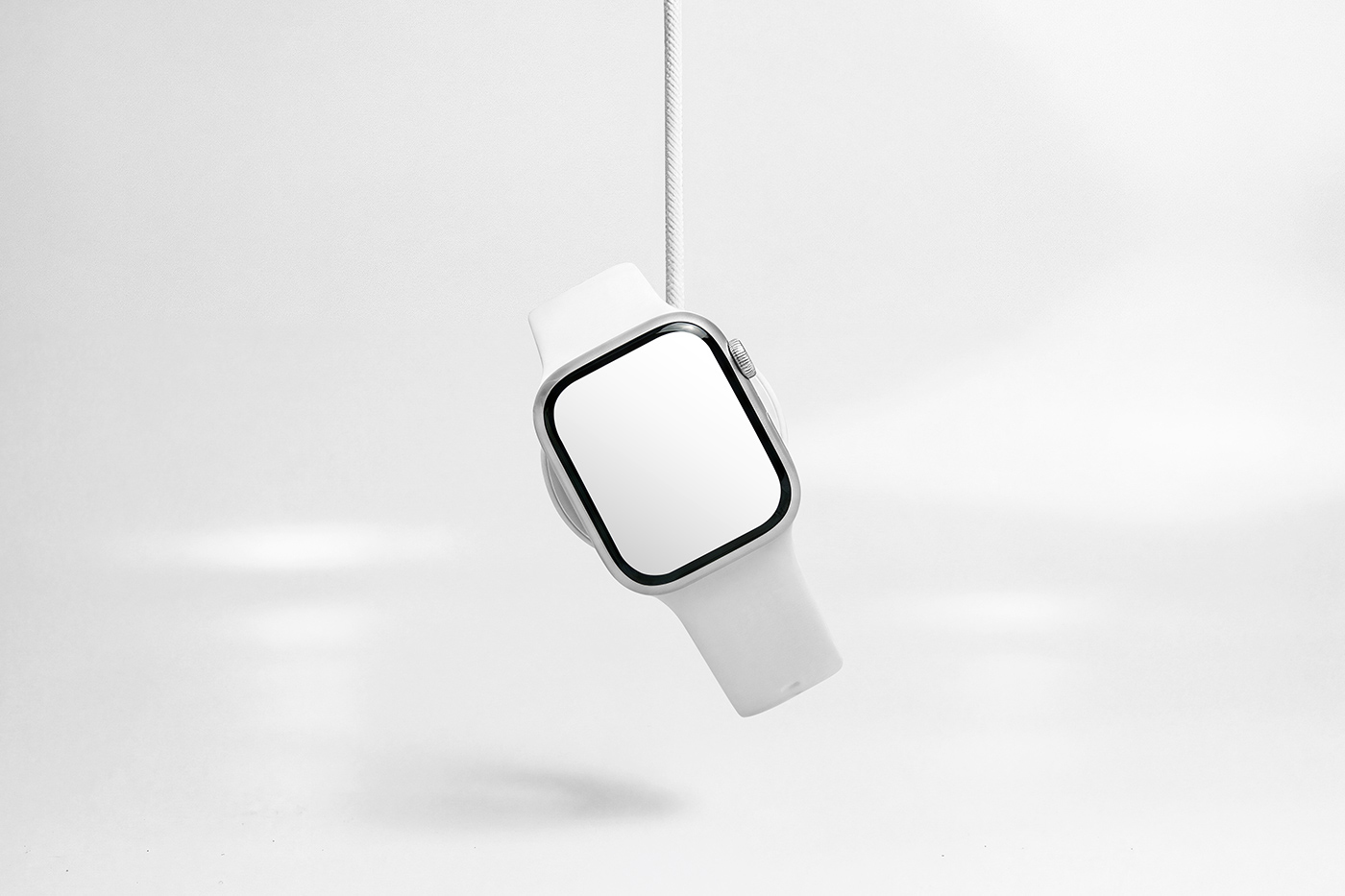 Free Hanging Apple Watch Mockup PSD Template