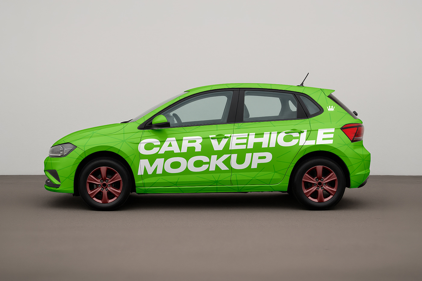 Free Hatchback Car Mockup PSD Template