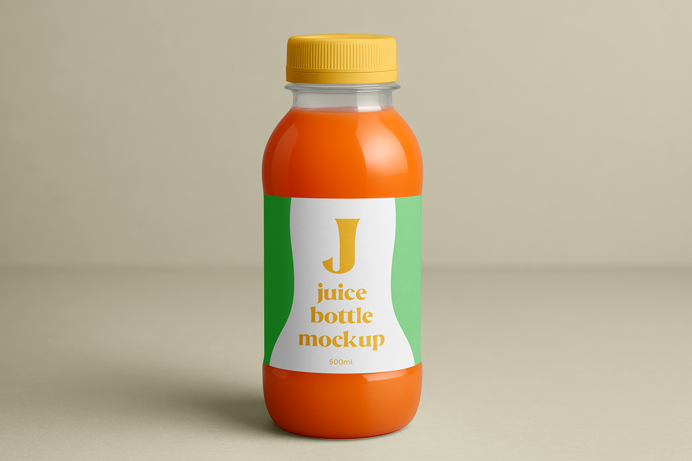 Free Juice Bottle Studio Shot Mockup PSD Template