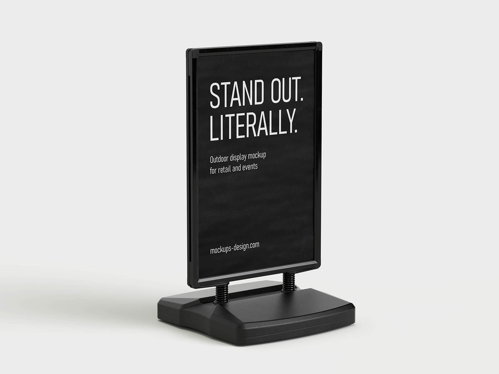 Free Outdoor A Stand Mockup PSD Template