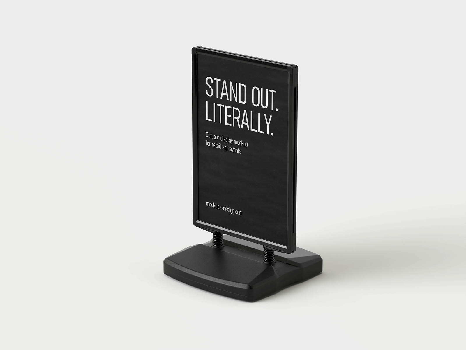 Free Outdoor A Stand Mockup PSD Template