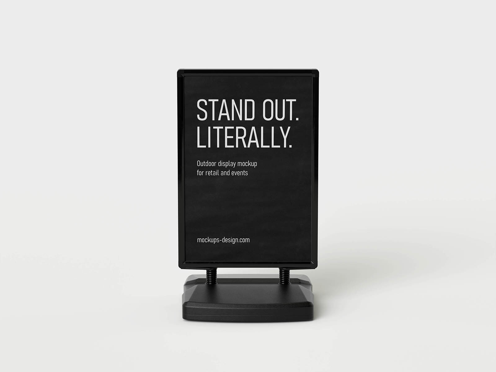 Free Outdoor A Stand Mockup PSD Template