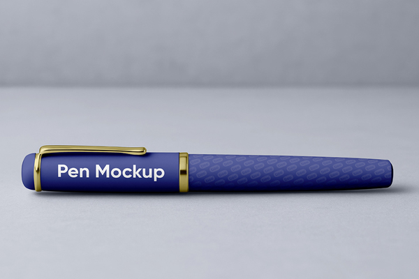 Free Pen Studio Shot Mockup PSD Template