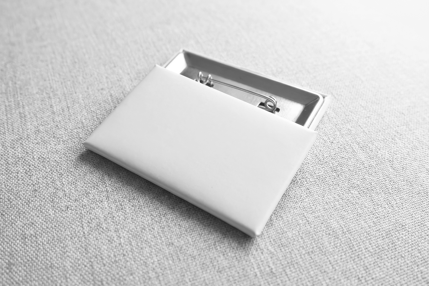 Free Perspective Rectangle Badge Mockup PSD Template