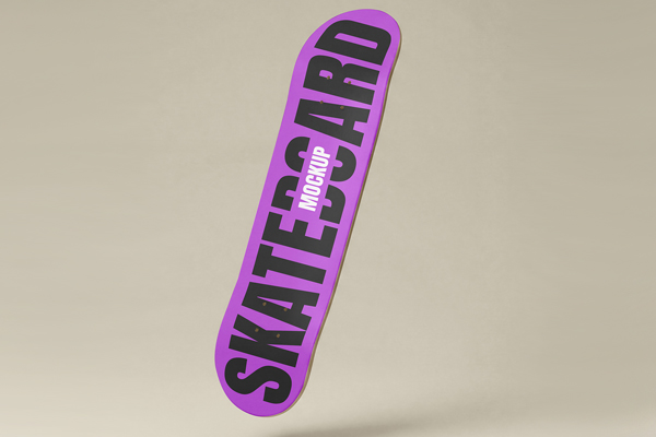 Free Perspective Skateboard Mockup PSD Template