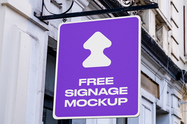 Free Plywood Signage Mockup PSD Template