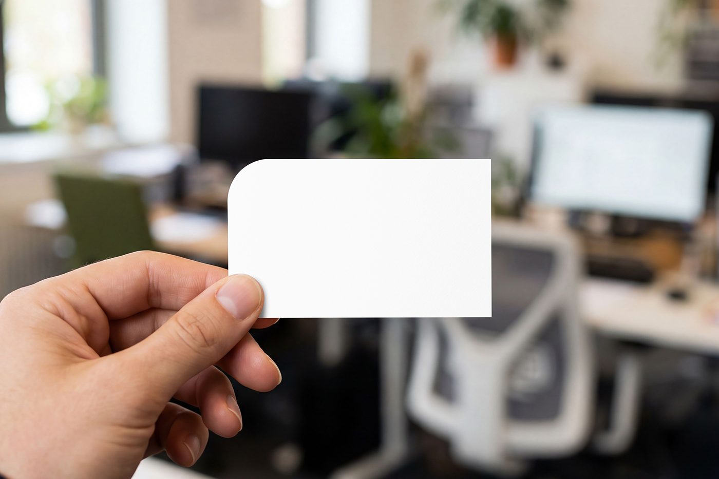 Free Rounded Corner Business Card Mockup PSD Template