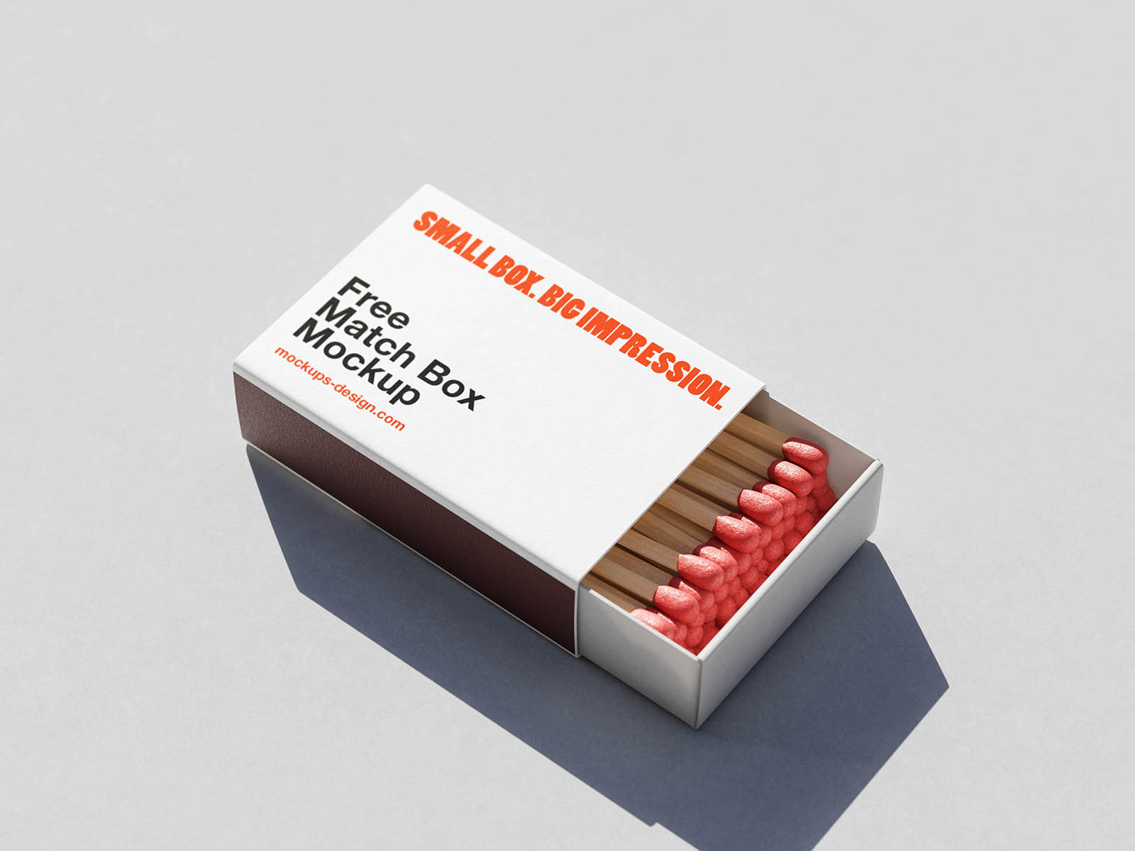Free Slide Open Matchbox Mockup PSD Template