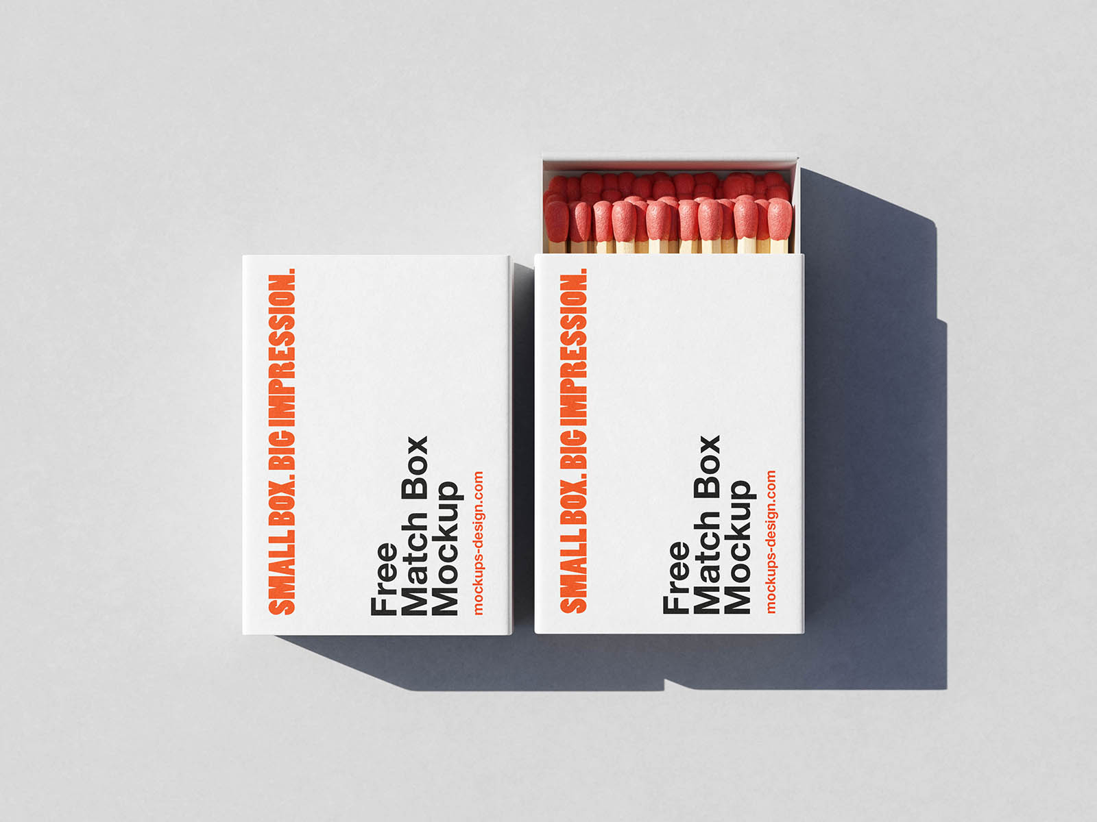 Free Slide Open Matchbox Mockup PSD Template