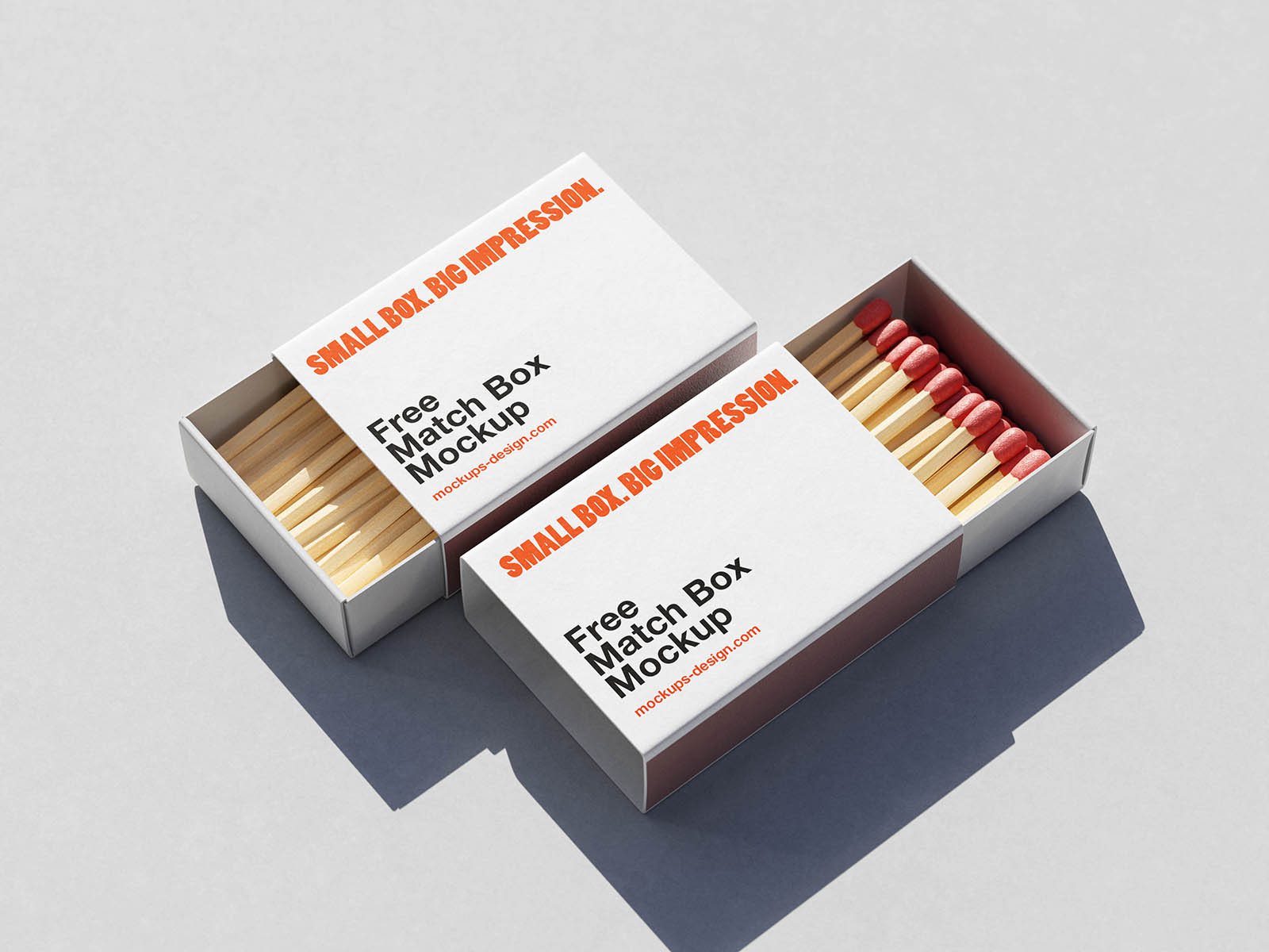 Free Slide Open Matchbox Mockup PSD Template