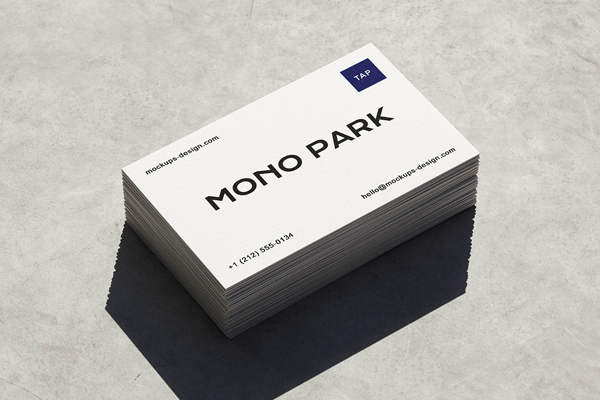 Free Stacked White Business Card Mockup PSD Template