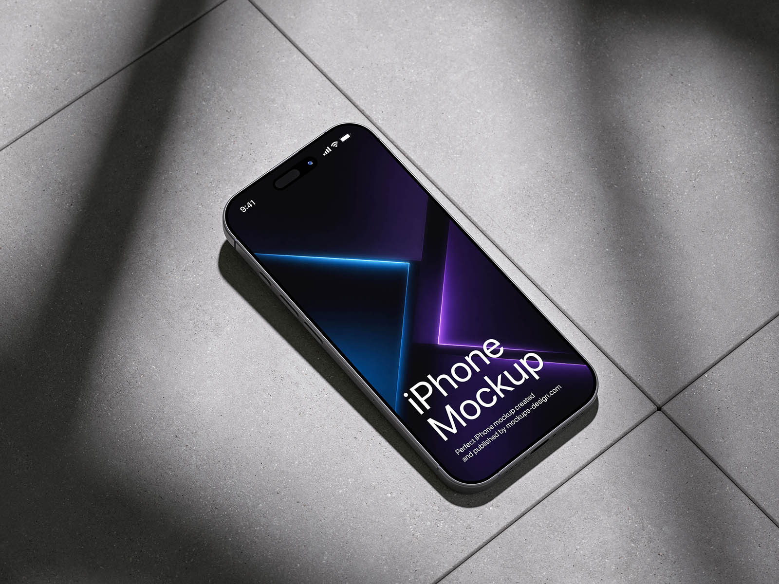 Free Sunlit iPhone Mockup PSD Template