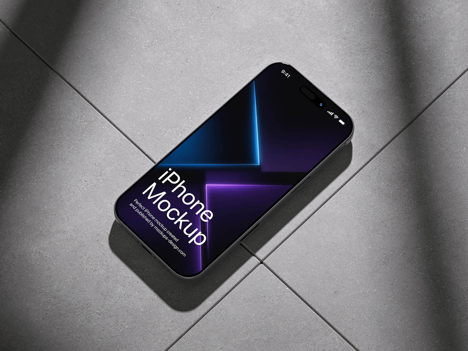 Free Sunlit iPhone Mockup PSD Template