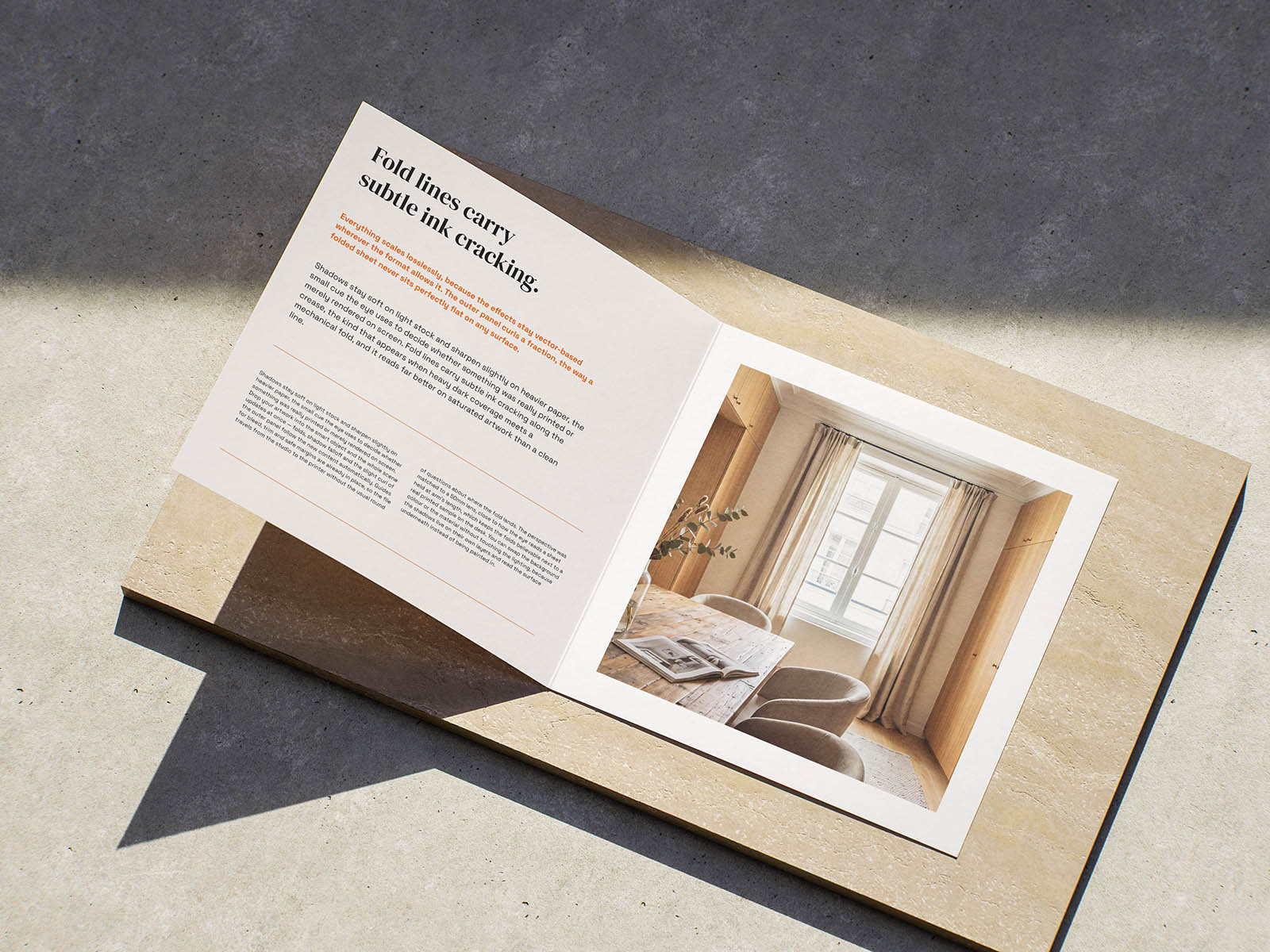Free Sunlit Square Bifold Flyer Mockup PSD Template