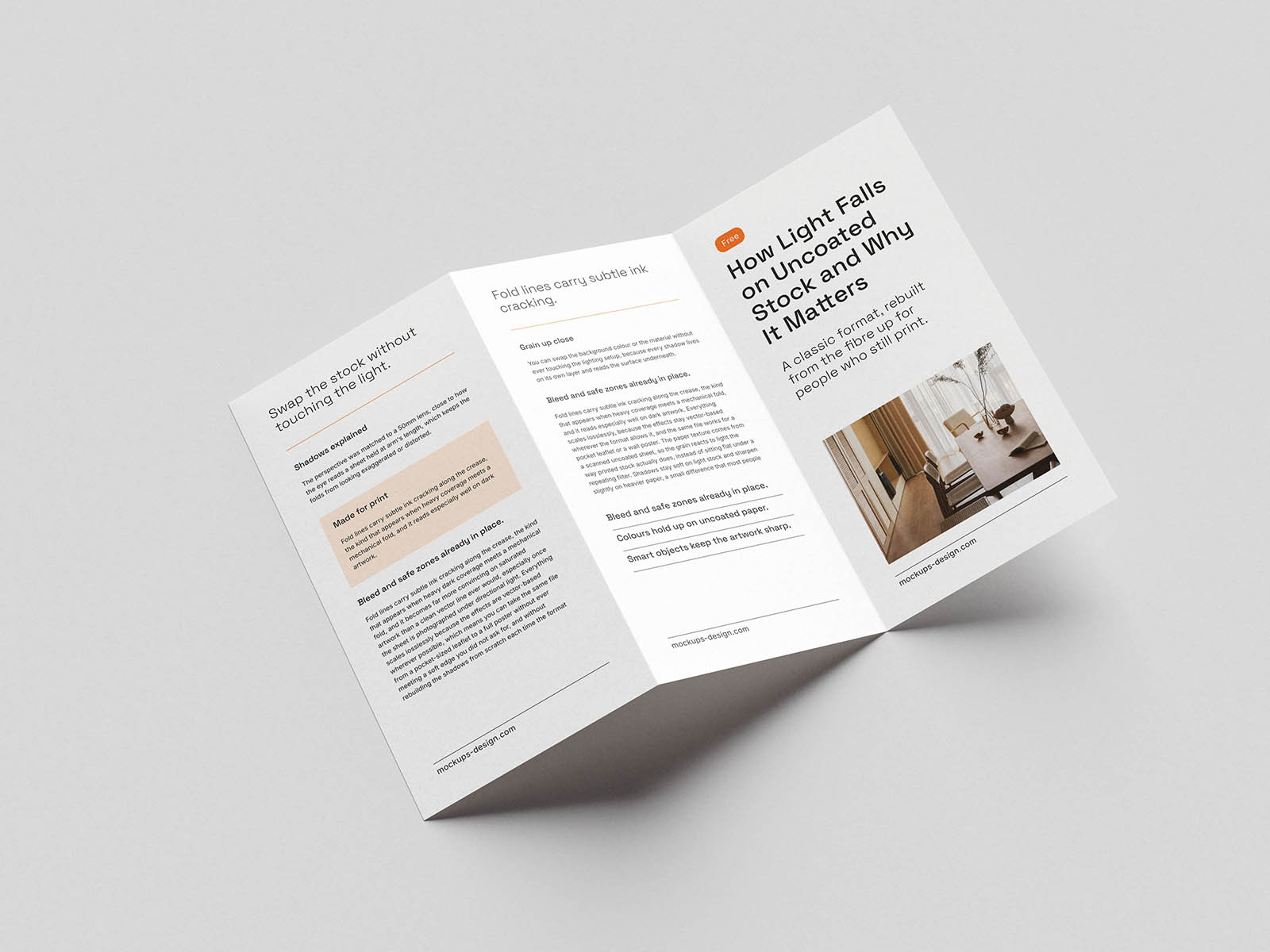 Free Tabloid Tri Fold Flyer Mockup PSD Template