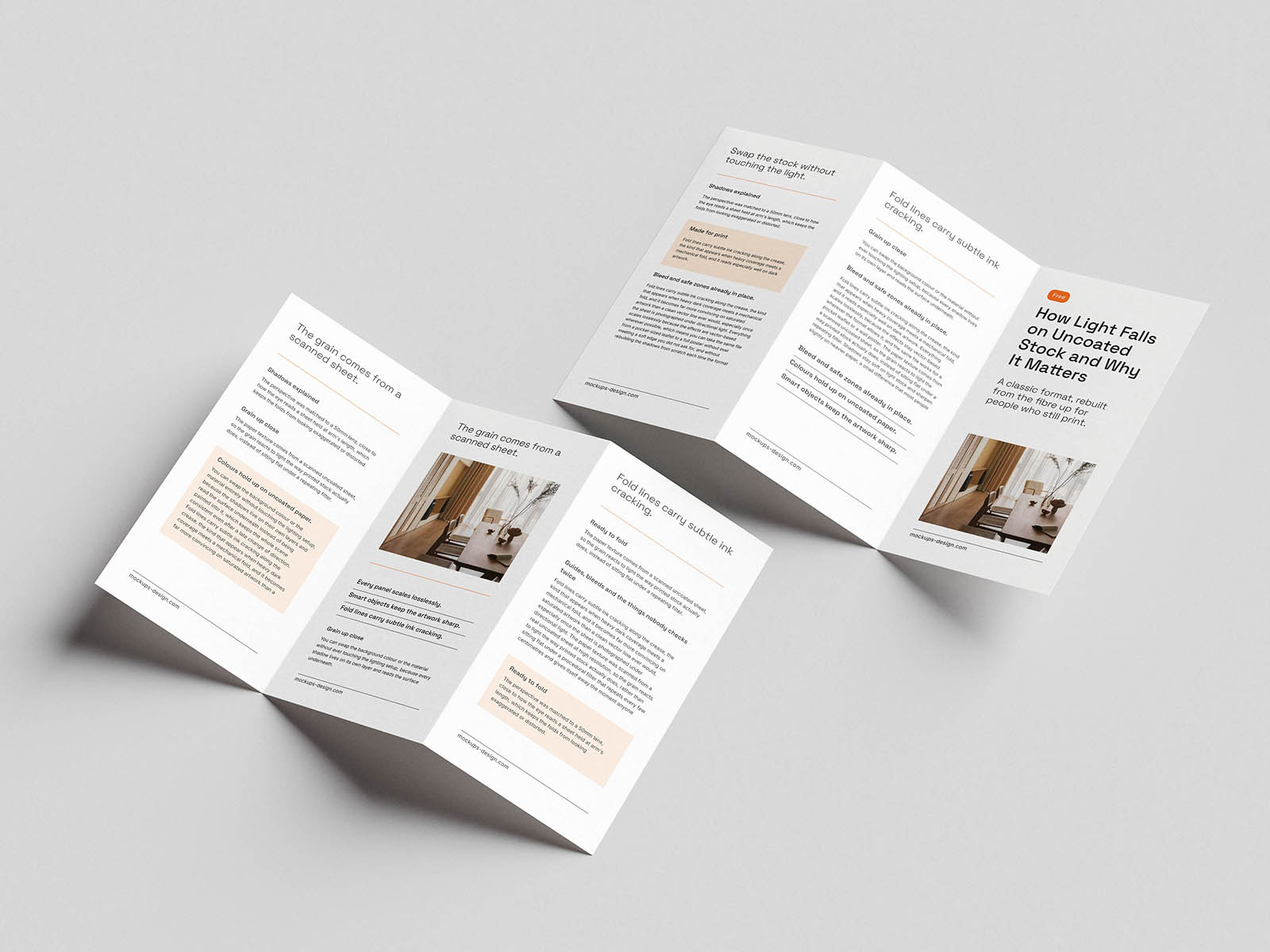 Free Tabloid Tri Fold Flyer Mockup PSD Template