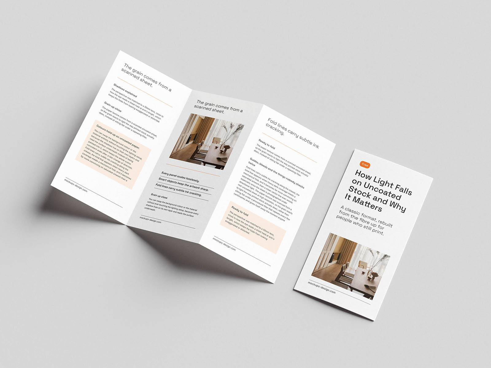 Free Tabloid Tri Fold Flyer Mockup PSD Template