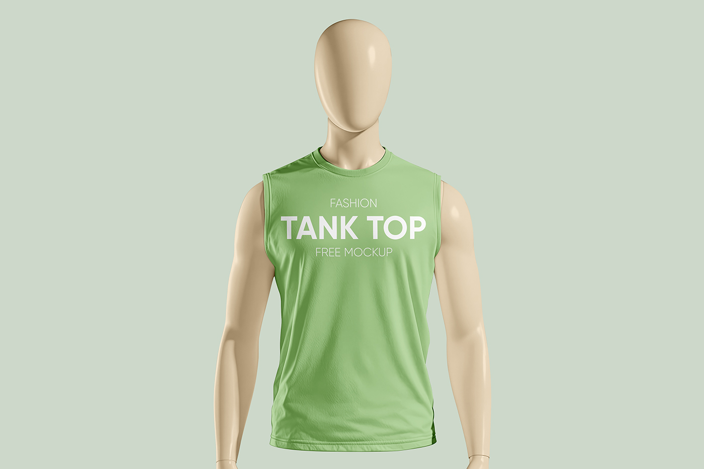 Free Tank Top on Manekin Mockup PSD Template