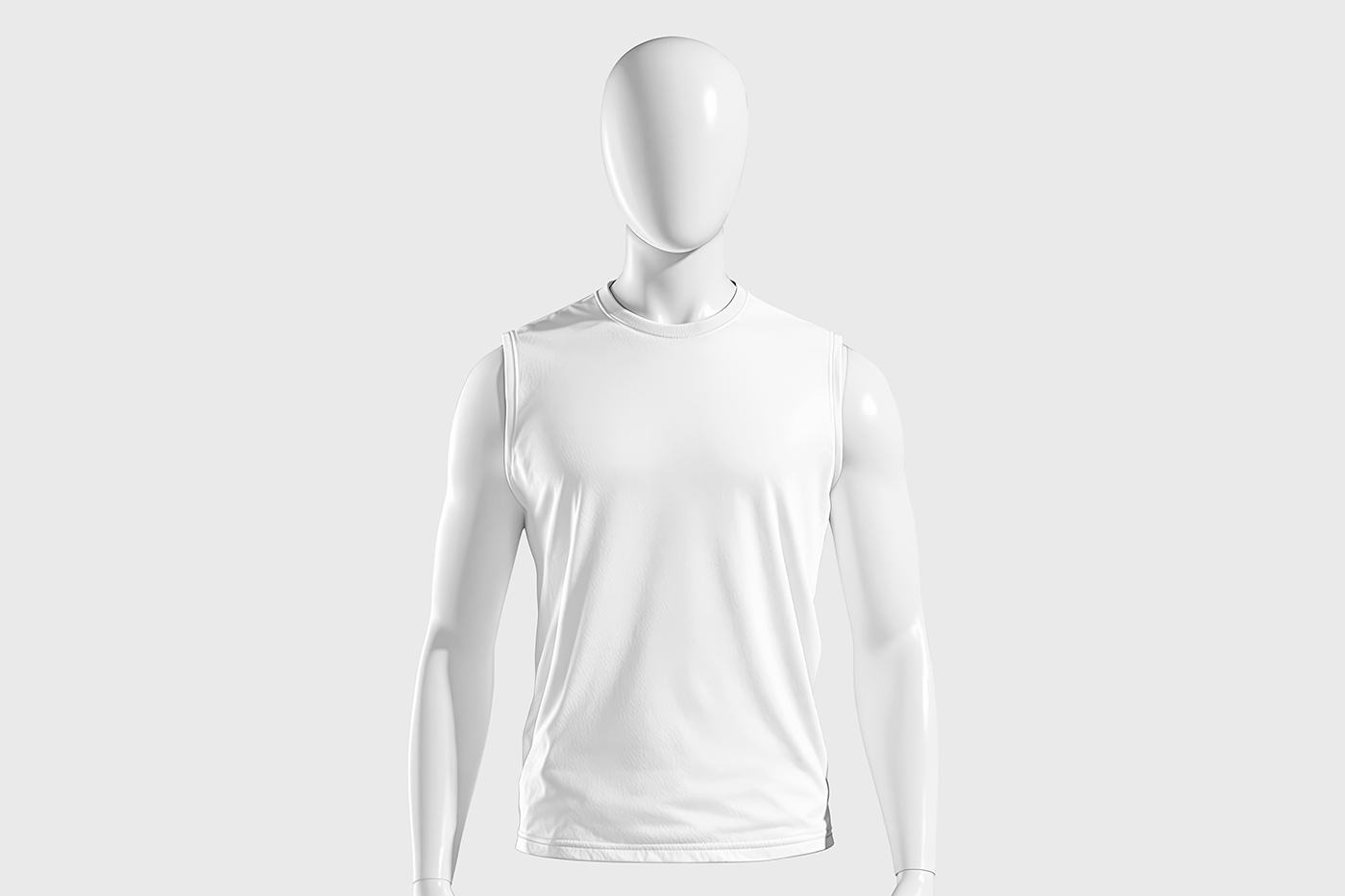 Free Tank Top on Manekin Mockup PSD Template