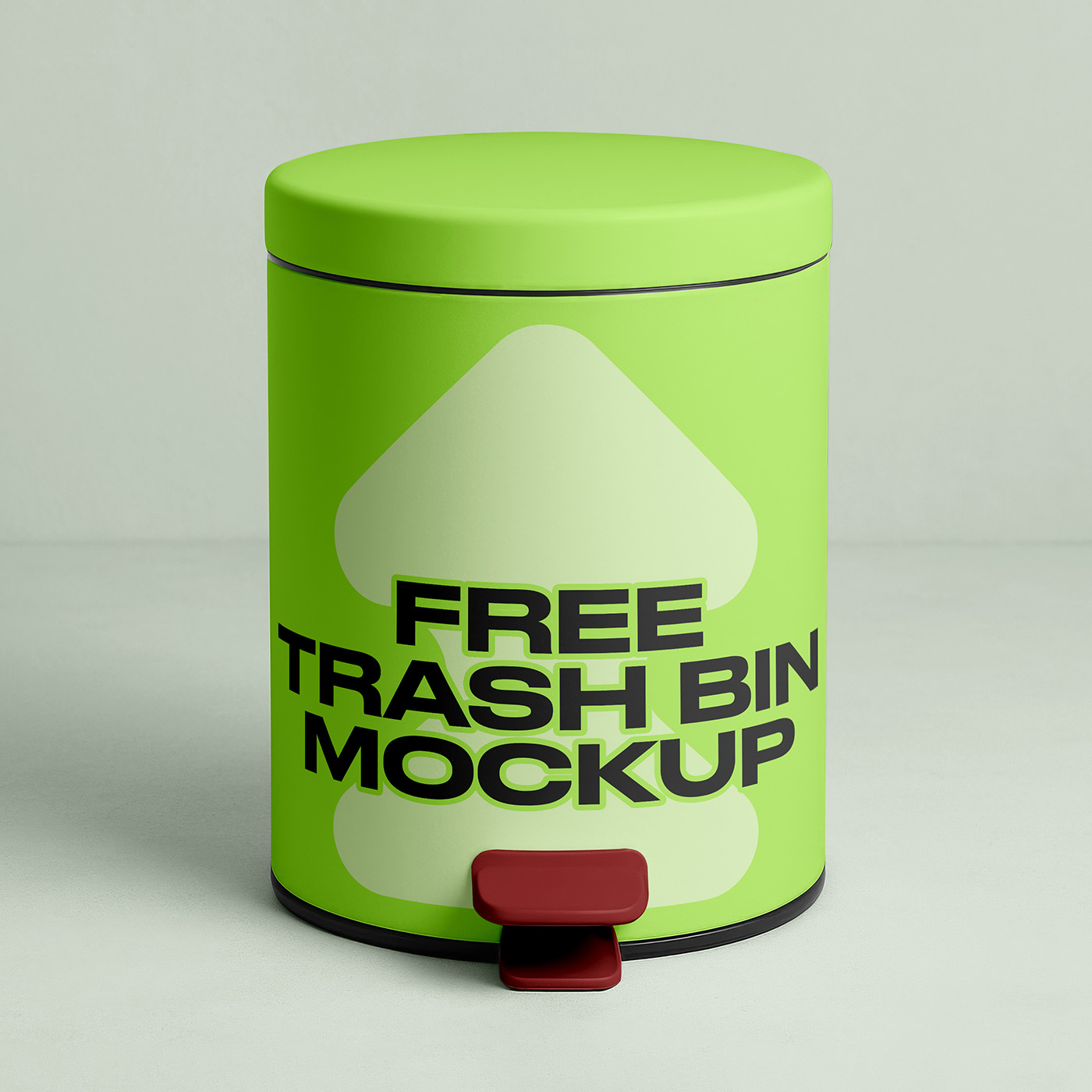 Free Trash Bin Mockup PSD Template