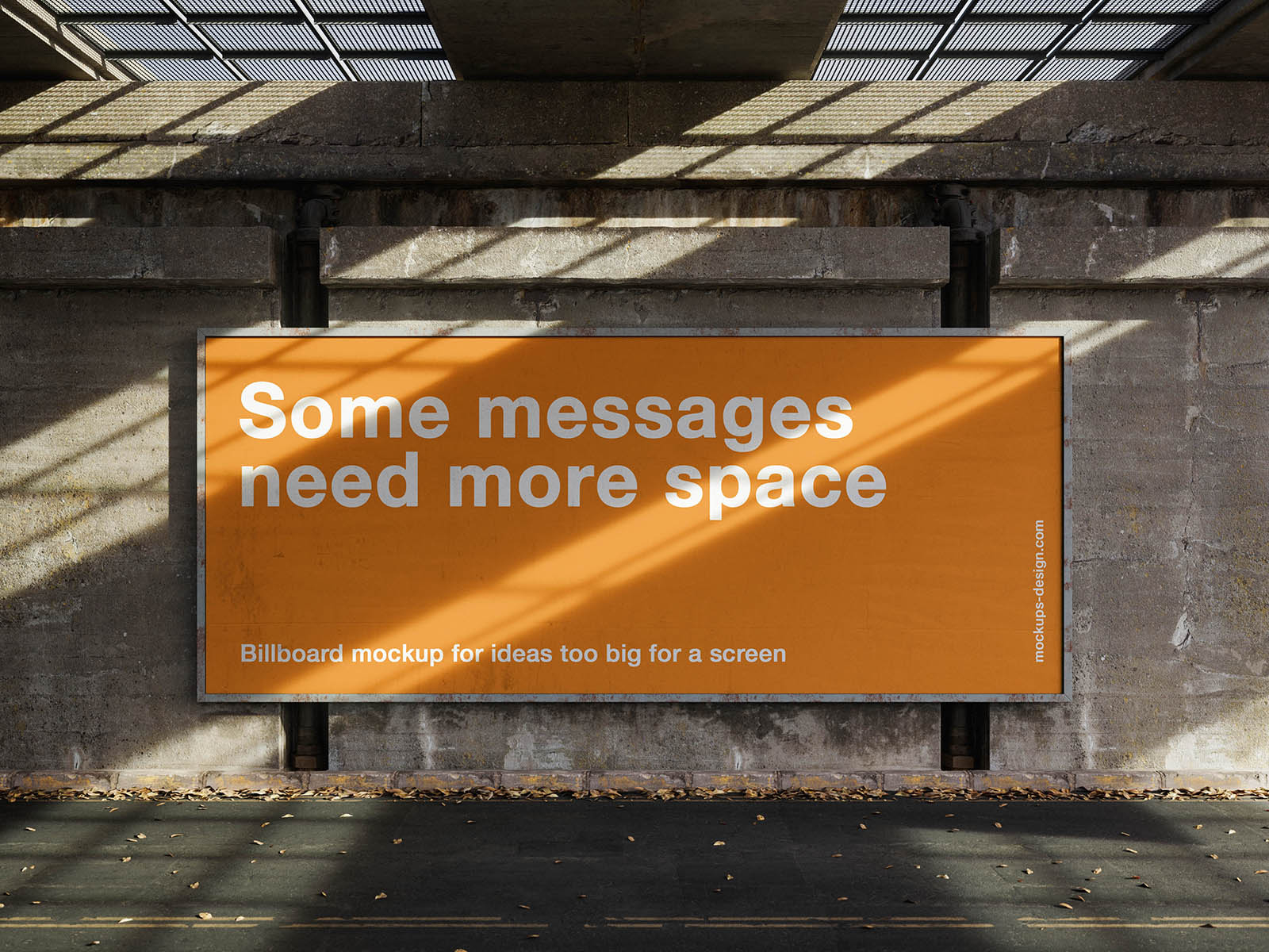 Free Urban Roadside Billboard Mockup PSD Template
