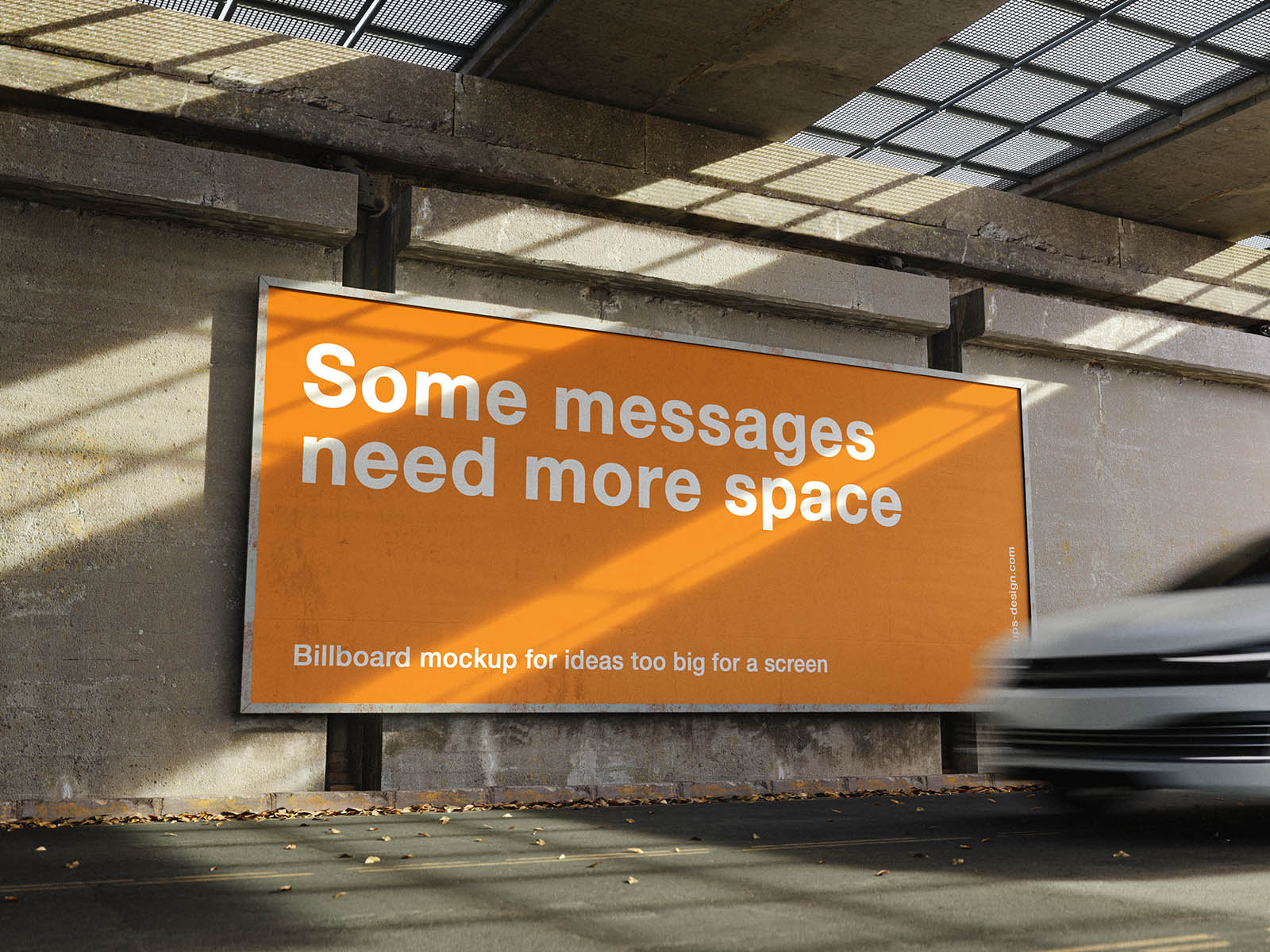 Free Urban Roadside Billboard Mockup PSD Template