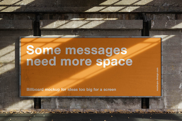 Free Urban Roadside Billboard Mockup PSD Template