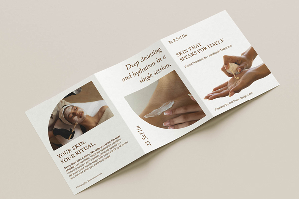 Free US Trifold Flyer Mockup PSD Template