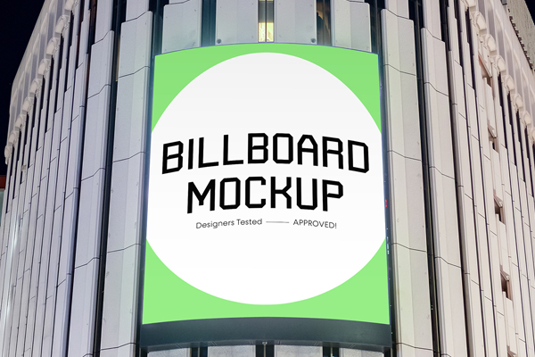 Free Vertical Curved Screen Mockup PSD Template