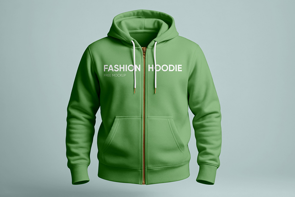 Free Zip Hoodie Mockup PSD Template